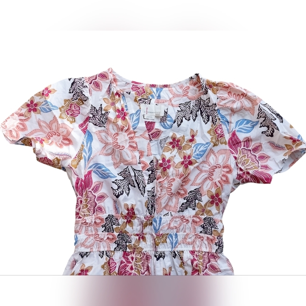 Anthropologie Somerset Maxi Dress XS Floral Boho Flowy Cottagecore Smocked Waist - Picture 6 of 11